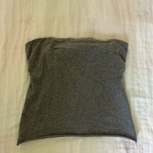 basic gray tube top